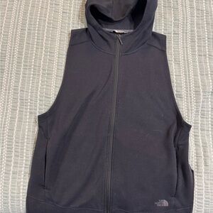 The North Face Black Zip-Up Vest with hood